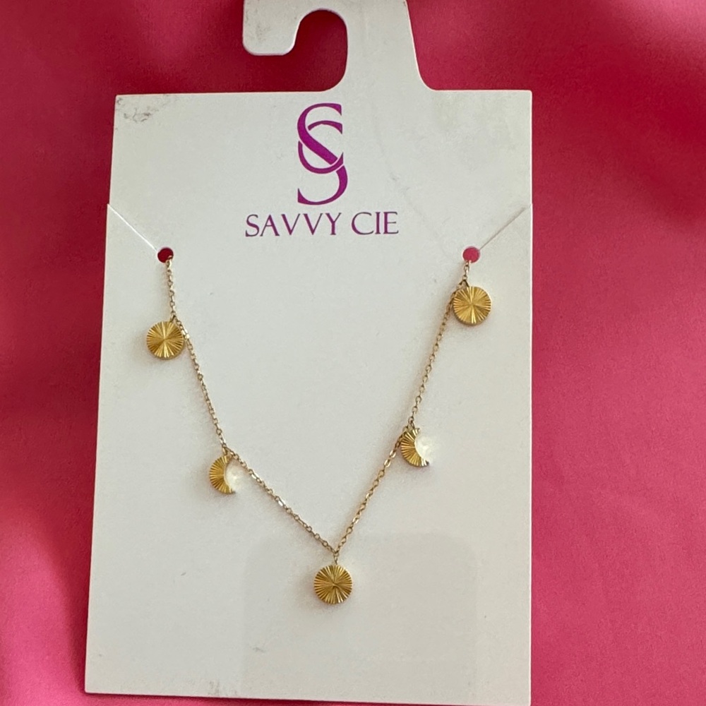 Savvy Cie Gold Minimalist Necklace Collection